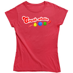 Crush-aholic Red - Women's Retro Unisex Classic Tee Ladies T Shirt
