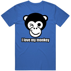 I Love My Monkey Funny White Retro Unisex Classic Tee T Shirt