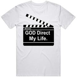 God Direct My Life White Retro Unisex Classic Tee T Shirt