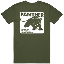 New Panther Power To The People Then And Now Military Green Vintage Unisex Classic T Shirt