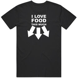 I Love Food This Much Funny Vintage Unisex Classic T Shirt