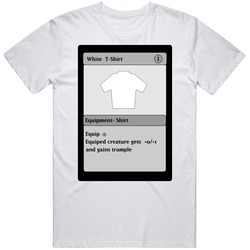 New Funny Magic T Shirt White MTG NWOT D and D Card Parody  Vintage Unisex Classic T Shirt