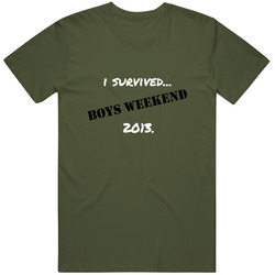 I Survived Boys Weekend 2013. Vintage Unisex Classic T Shirt