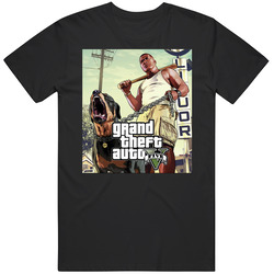GTA Grand Theft Auto V 5 Five Black T-Shirt 100% Cotton Rotweiler Vintage Unisex Classic T Shirt
