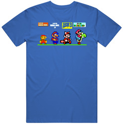 Super Mario Nintendo Games Evolution Vintage Unisex Classic T Shirt Super Mario Nintendo Games Evolution Vintage Unisex Classic T Shirt