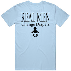 Fathers Day Real Men Change Diapers Funny Vintage Unisex Classic T Shirt