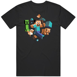 Minecraft Run Away Vintage Unisex Classic T Shirt