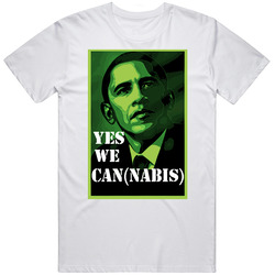 Yes We Cannabis Barak Obama President 2012 Legalize Marijuana Vintage Unisex Classic T Shirt