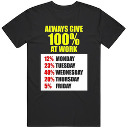 Funny Custom Tee Always Give Percents At Work Vintage Unisex Classic T Shirt