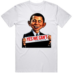 Alfred E Neuman Mad Obama Political Funny Vintage Unisex Classic T Shirt