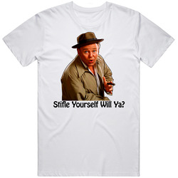 All In The Family Archie Bunker Stifle Yourself White Vintage Unisex Classic T Shirt