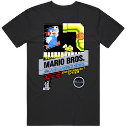 Mario Bros Arcade Nes Black Box Art Video Game Vintage Unisex Classic T Shirt Mario Bros Arcade Nes Black Box Art Video Game Vintage Unisex Classic T Shirt