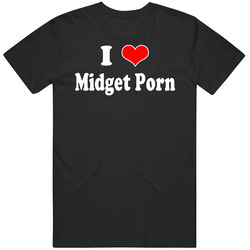 I Love Midget Porn Funny Vintage Unisex Classic T Shirt