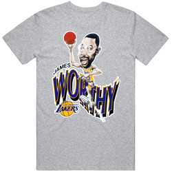 James Worthy Los Angeles Basketball Caricature Vintage Unisex Classic T Shirt