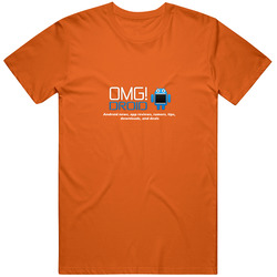 Omg!droid Orange Vintage Unisex Classic T Shirt