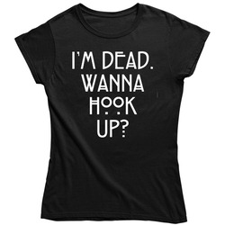 Ahs American Horror Story Coven I'm Dead Wanna Hook Up? Unisex Classic Ladies T Shirt