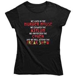 Ahs American Horror Story Series Murder House Asylum Coven Freak Show Unisex Classic Ladies T Shirt