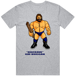 Hacksaw Jim Duggan Retro Cartoon Wrestling Unisex Classic T Shirt