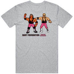 Hart Foundation Retro Cartoon Wrestling Unisex Classic T Shirt