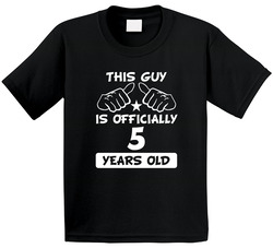 This Guy Is Officially 5 Years Old Funny 5th Birthday Unisex Classic T Shirt