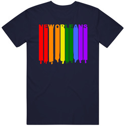 New Orleans Louisiana Rainbow Wet Paint Dripping Lgbt Gay Pride Unisex Classic T Shirt
