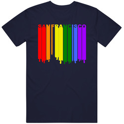 San Francisco California Rainbow Wet Paint Dripping Lgbt Gay Pride Unisex Classic T Shirt