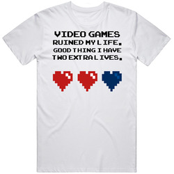 Video Games Ruined My Life Funny Joke Unisex Classic T Shirt