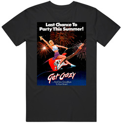 Get Crazy Movie Poster Malcolm Mcdowell Unisex Classic T Shirt Get Crazy Movie Poster Malcolm Mcdowell Unisex Classic T Shirt