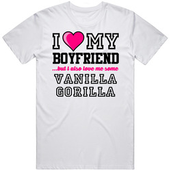 Love My Boyfriend And Vanilla Gorilla Joel Przybilla Funny Heart Basketball Nickname Unisex Classic T Shirt