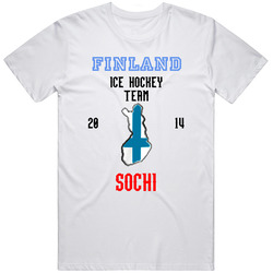 Finland Ice Hockey Team 2014 Sochi Merch Classic Cotton T Shirt