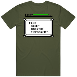 Eat Sleep Breathe Video Games Merch Classic Cotton T Shirt