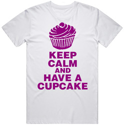 Keep Calm And Have A Cupcake Funny Merch Classic Cotton T Shirt