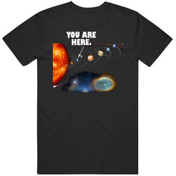 Funny Space Solar System You Are Here Merch Classic Cotton T Shirt