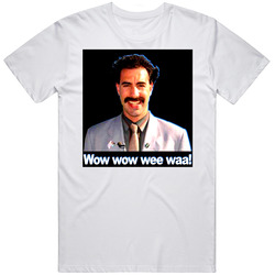 Borat Wow wow wee waa! quote (2).jpg Merch Classic Cotton T Shirt