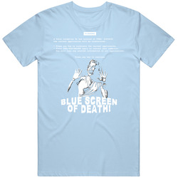 Bsod Windwos Blue Screen Blue Merch Classic Cotton T Shirt
