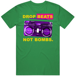 Drop Beats Not Bombs Peace Merch Classic Cotton T Shirt