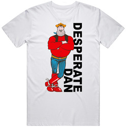 Desperate Dan Cartoon 70s Retro Show Merch Classic Cotton T Shirt