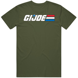 G I Joe Logo Cartoon Comic Green Merch Classic Cotton T Shirt