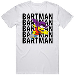 Bartman Simpsons Cartoon Merch Classic Cotton T Shirt