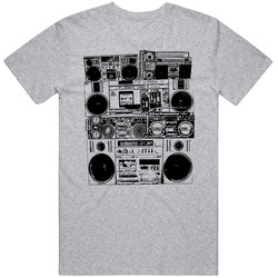 Ghetto Blaster Boombox Retro Music Rock Merch Classic Cotton T Shirt