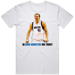 In Dirk With Trust Nowitzki Maverick Merch Classic Cotton T Shirt