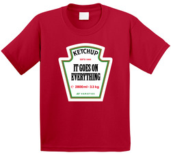 I Love Ketchup Food Toddler Youth Kids T Shirt
