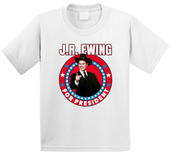 Jr Ewing Dallas For President Tv Show Villain Fan Toddler Youth Kids T Shirt