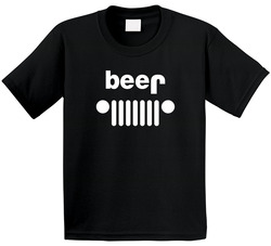 Beer Upside Down Jeep Logo Funny Parody Toddler Youth Kids T Shirt