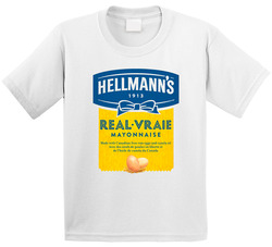 Hellmann's Real Mayonnaise Halloween Costume Toddler Youth Kids T Shirt