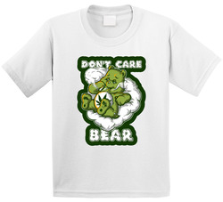 Don't Care Bear Funny Weed Smoking Toddler Youth Kids T Shirt