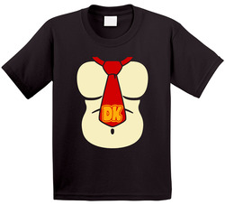 Donkey Kong Chest And Tie Video Game Toddler Youth Kids T Shirt