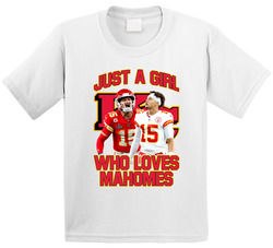 Girl Who Loves Patrick Mahomes Toddler Youth Kids T Shirt