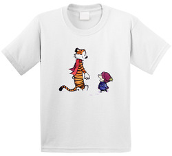 Calvin And Hobbes Exploring Snow Toddler Youth Kids T Shirt