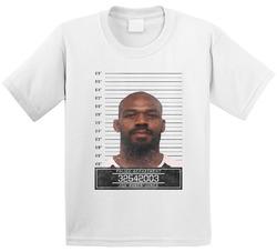 Jon Bones Jones Celebrtiy Mugshot Police Department Toddler Youth Kids T Shirt